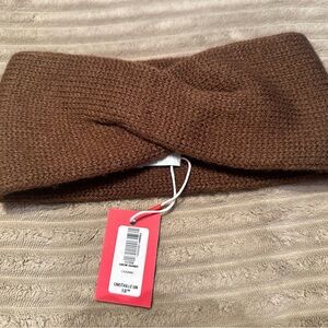Aritzia Sunday Best Snow Bunny Cognac Knit Headband